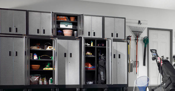 Gladiator garage upper and full sized cabinets.