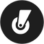 A swivel caster.