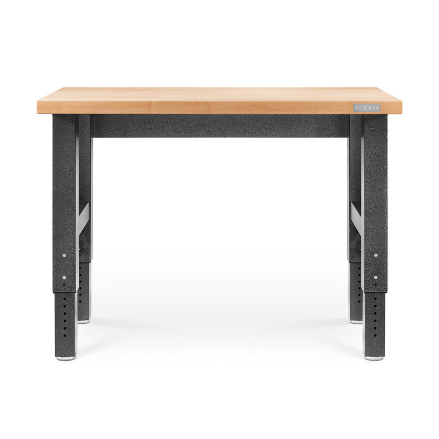 Gladiator 4' Adjustable Height Hardwood Workbench in Hammered Granite