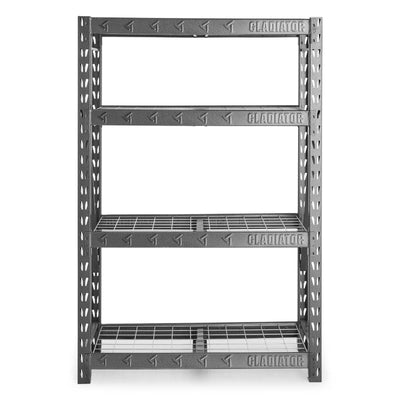 1 of 19 images - 48" Wide Heavy Duty Rack with Four 18" Deep Shelves (thumbnails)