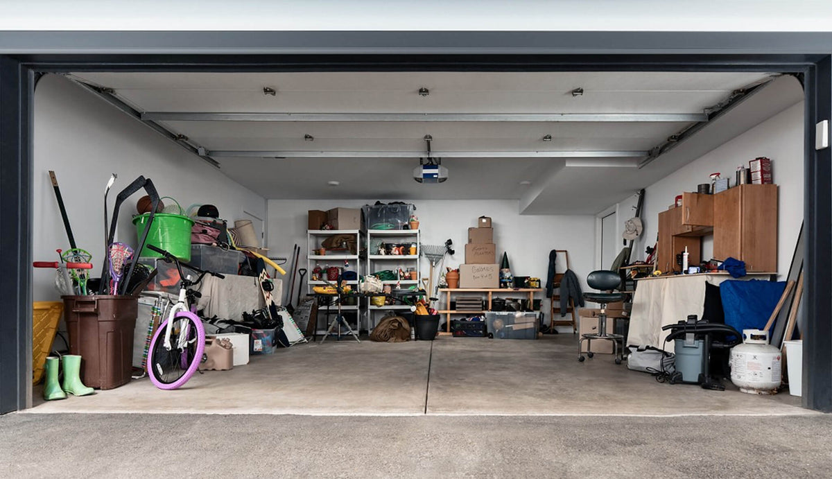 Garage filled with tools and equipment