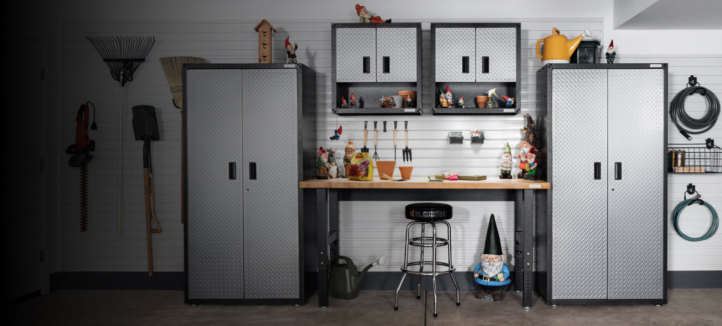 Gladiator® cabinets in a garage.