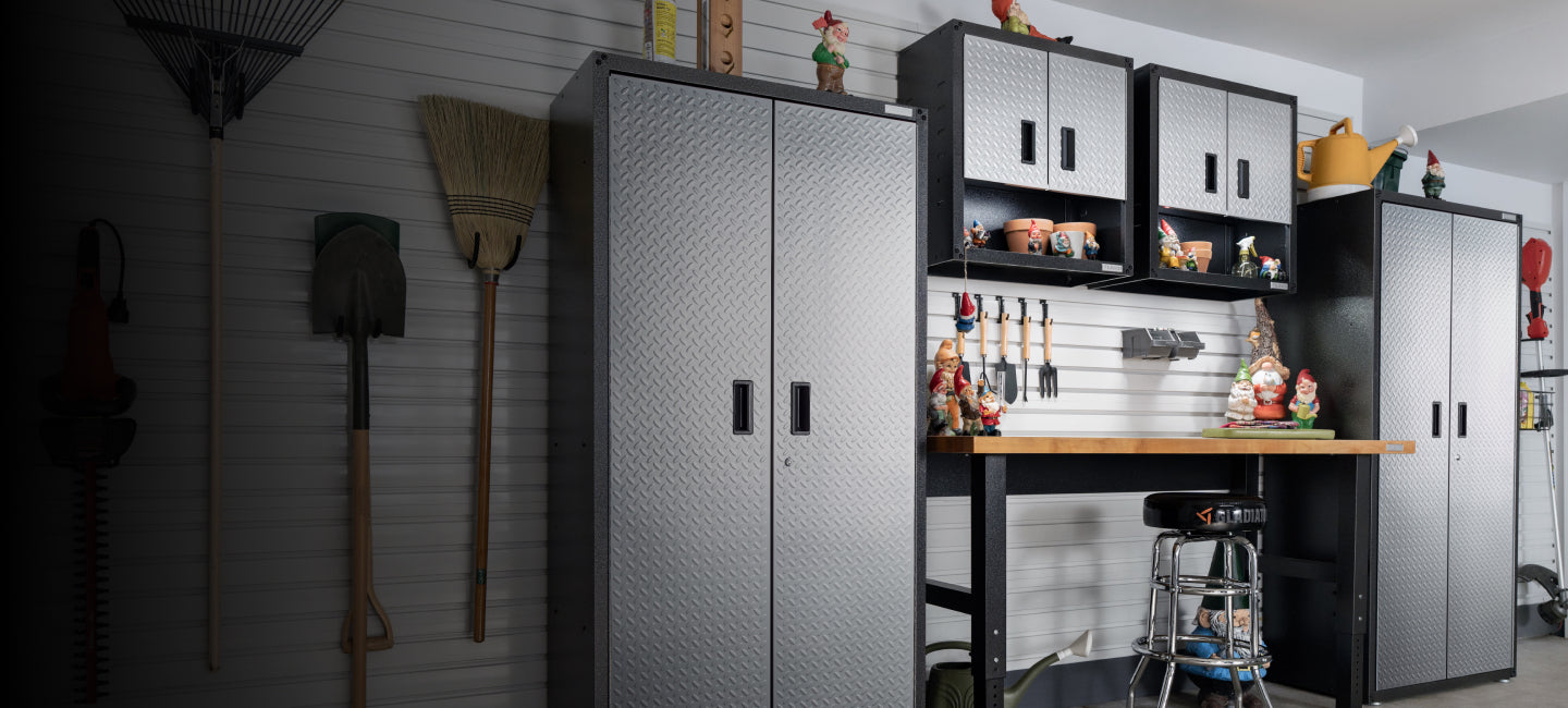 Gladiator® cabinets in a garage.