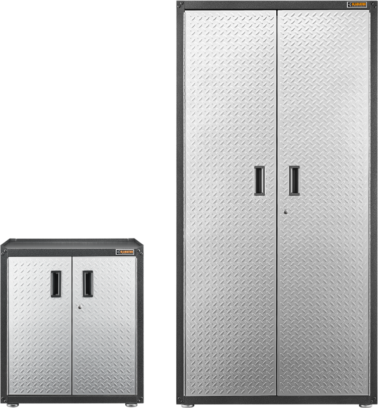 Two Gladiator® Ready-to-Assemble Cabinets.