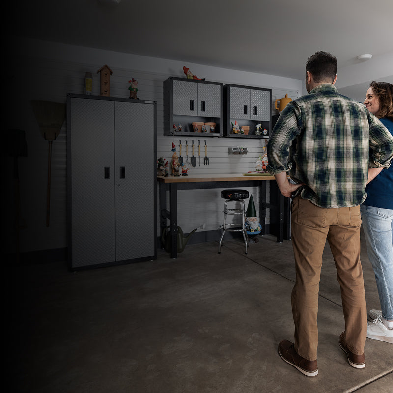 A couple looking at their Gladiator® products