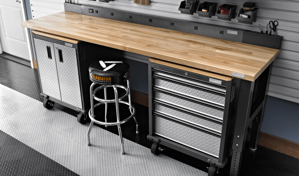 Gladiator® cabinets within a garage