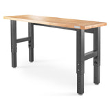 2 of 10 images - 6' Adjustable Height Hardwood Workbench (thumbnails)