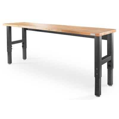 8' Adjustable Height Hardwood Workbench