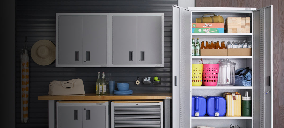 Gladiator® cabinets in a garage.