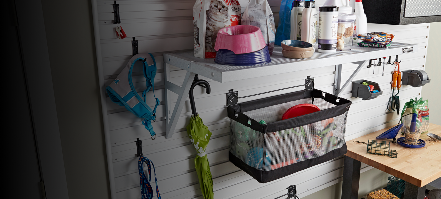 Items organized in Gladiator® wall organization