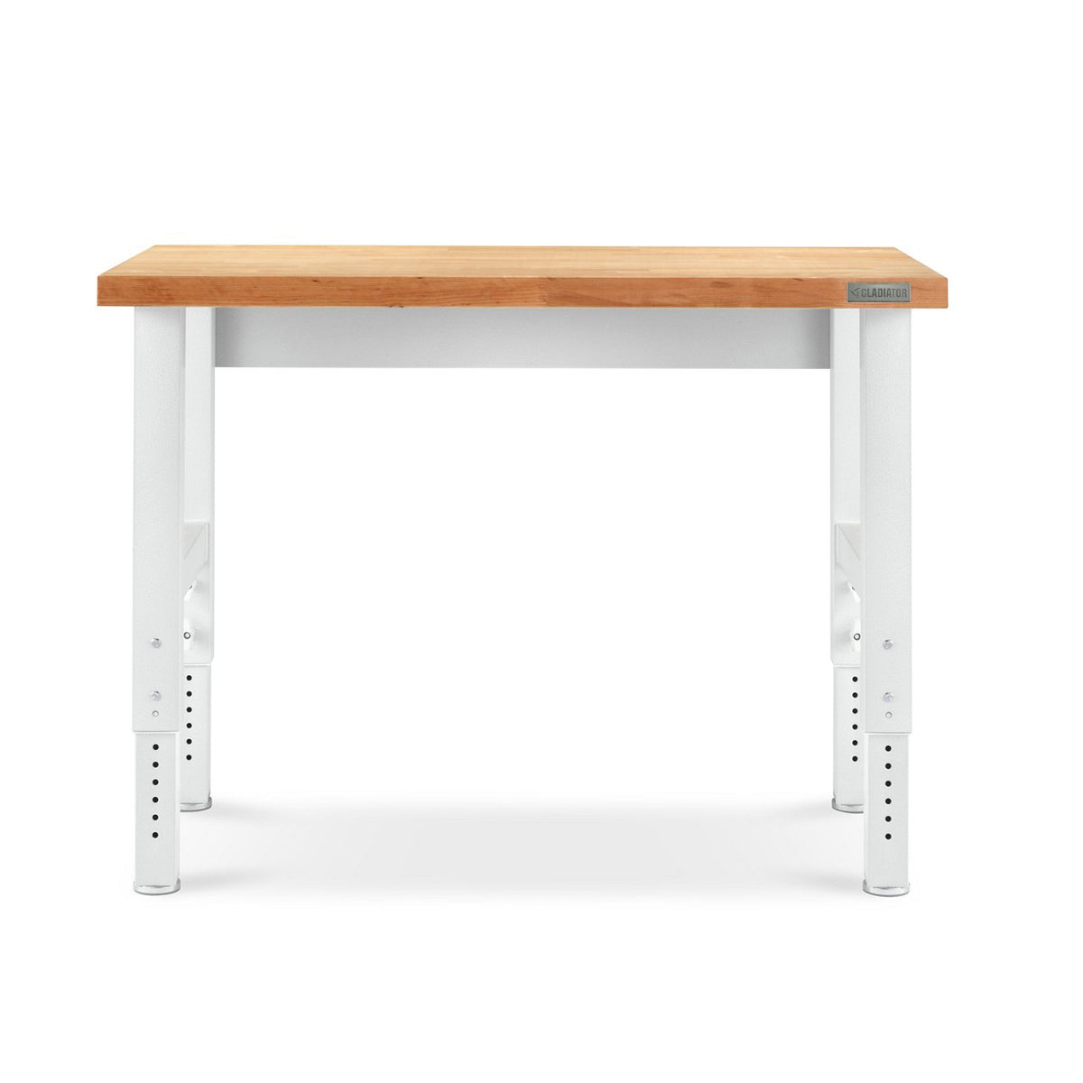 6 of 9 images - 4' Adjustable Height Hardwood Workbench