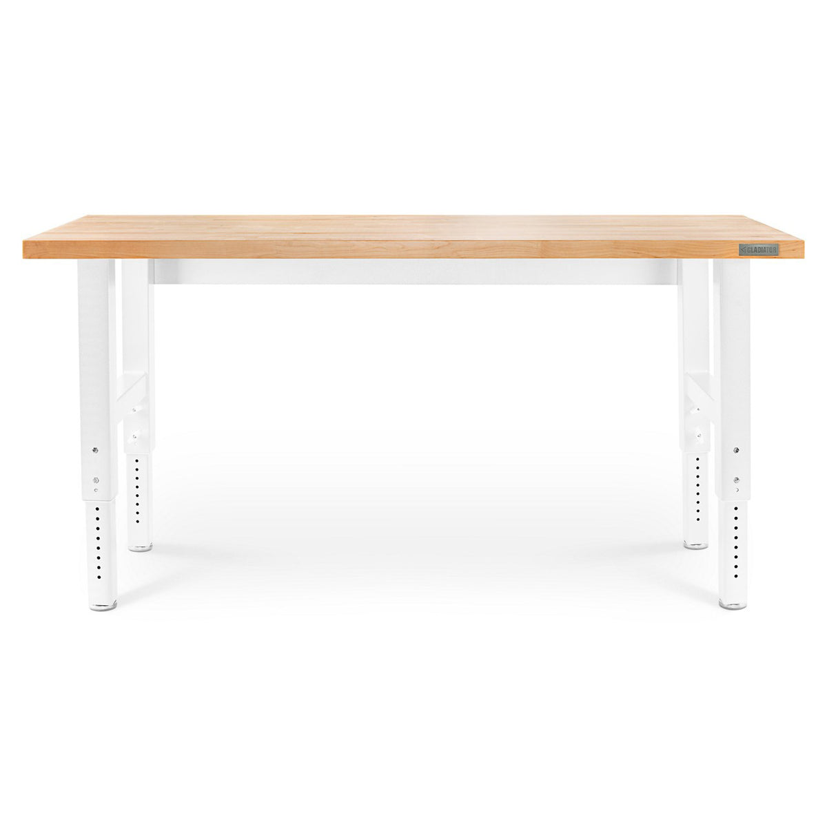 8 of 10 images - 6' Adjustable Height Hardwood Workbench