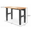 3 of 9 images - 4' Adjustable Height Hardwood Workbench