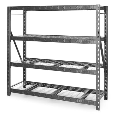 2 of 4 images - 77" Wide Heavy Duty Rack with Four 24" Deep Shelves (thumbnails)