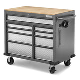 3 of 13 images - Premier 41 inch 9-drawer Mobile Tool Workbench with Solid Wood Top (thumbnails)