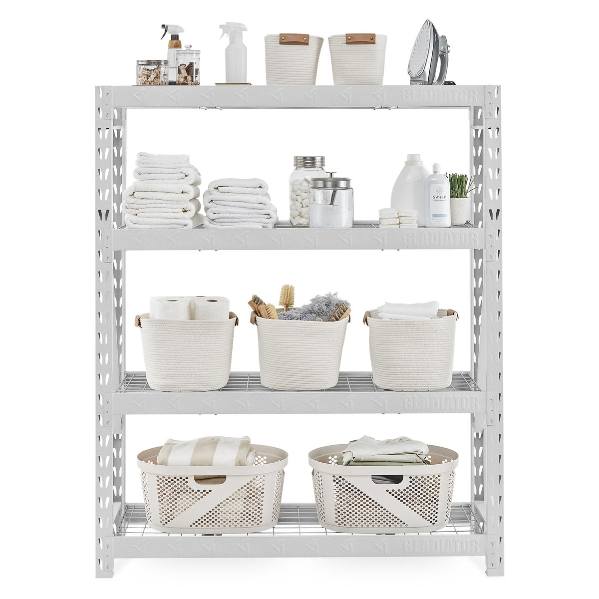 12 of 14 images - 60" Wide Heavy Duty Rack with Four 18" Deep Shelves