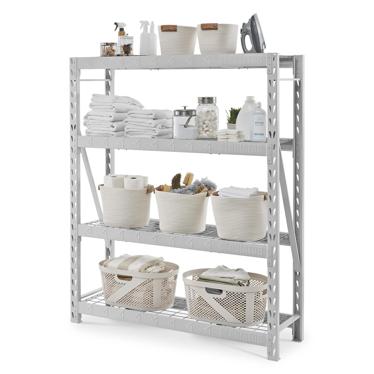 13 of 14 images - 60" Wide Heavy Duty Rack with Four 18" Deep Shelves