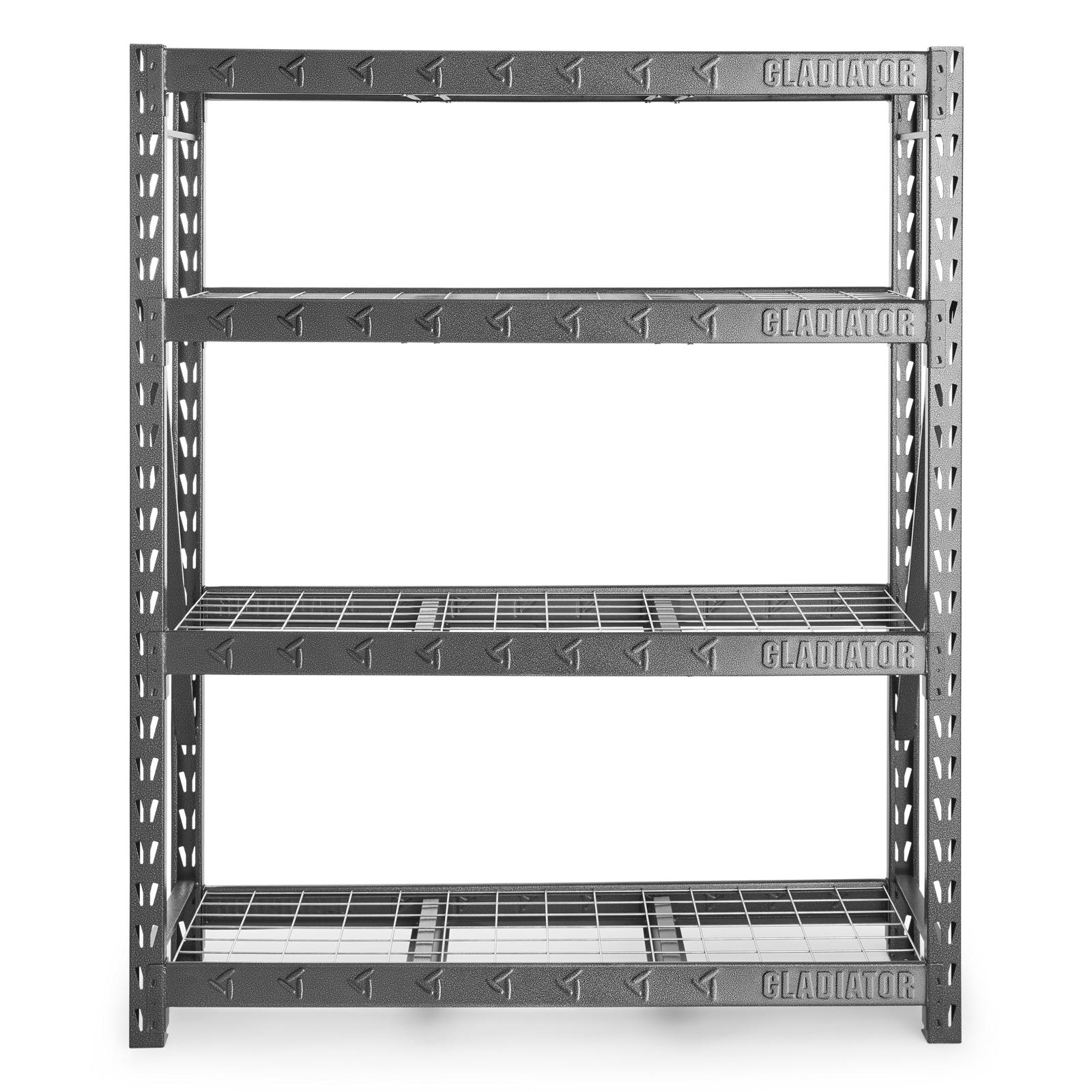 48 Wide Heavy Duty Rack with Four 18 Deep Shelves – Gladiator