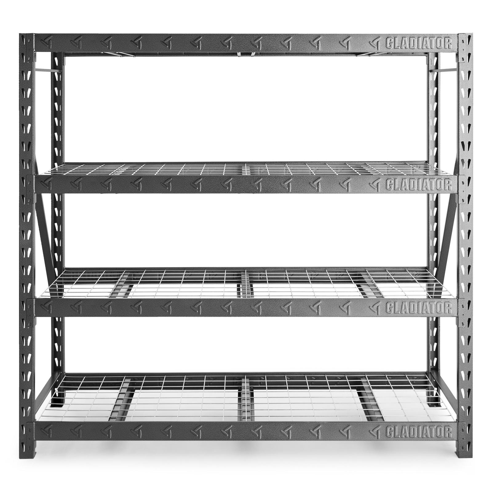 77 Wide Heavy Duty Rack with Four 24 Deep Shelves – Gladiator