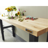 6 of 10 images - 6' Adjustable Height Hardwood Workbench (thumbnails)