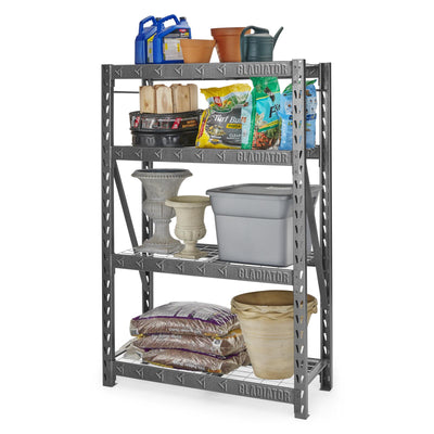 4 of 19 images - 48" Wide Heavy Duty Rack with Four 18" Deep Shelves (thumbnails)