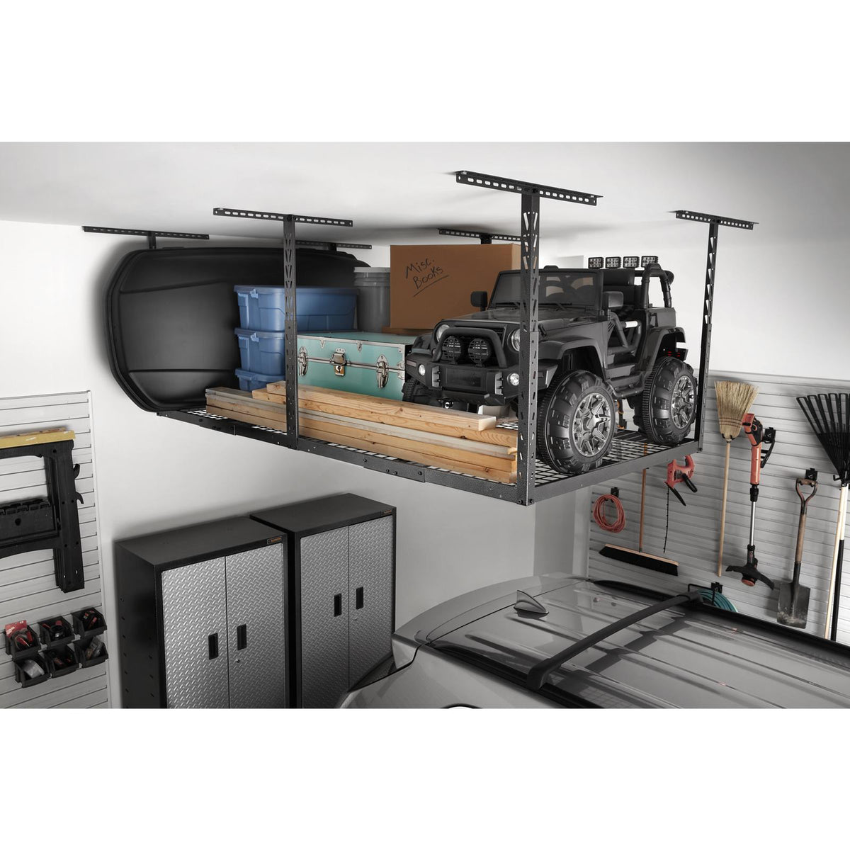 4 of 7 images - Overhead GearLoft™ Storage Rack 4 x 8