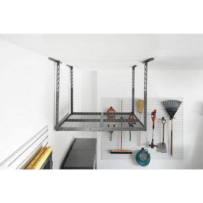 E-Z Storage Overhead Garage Ceiling Steel Storage Rack for Tote Containers  