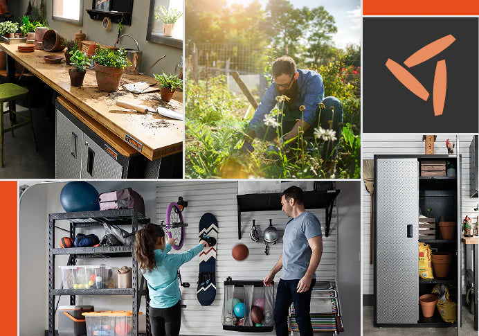 A collage of Gladiator® products and lifestyle imagery.